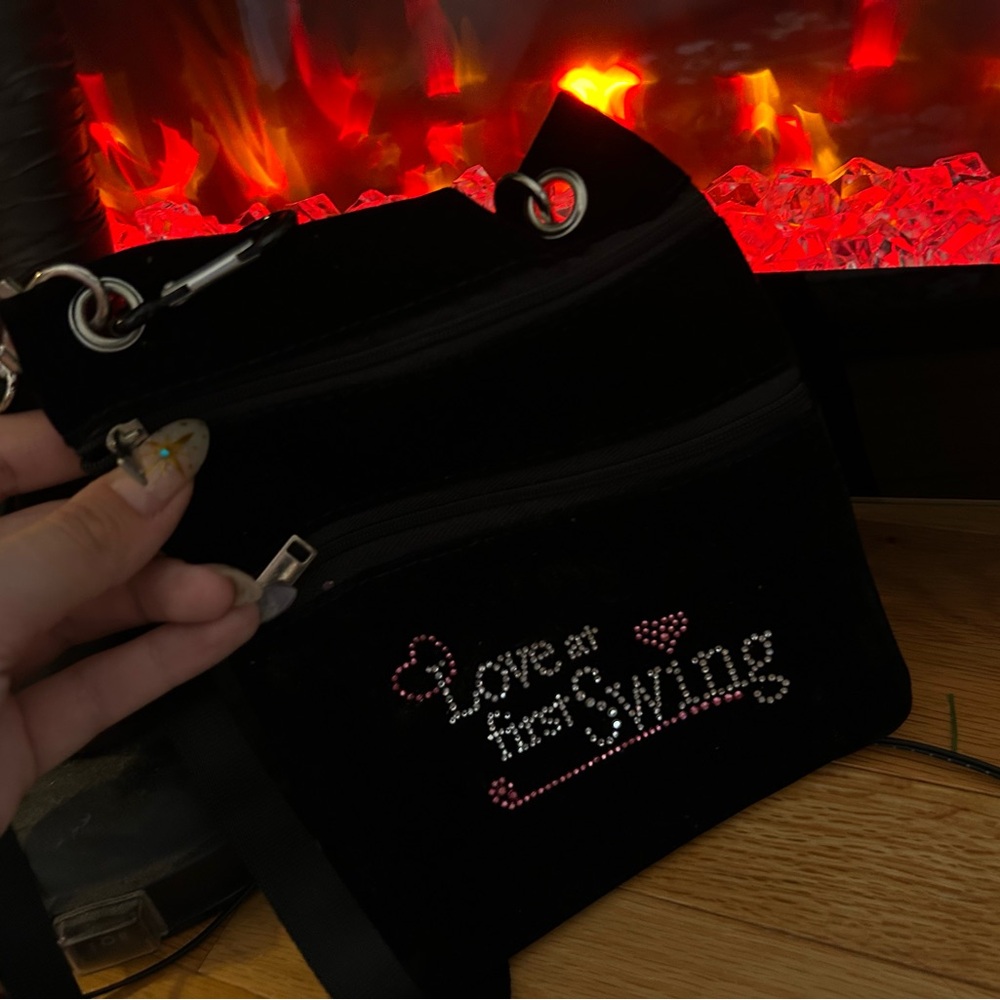 Elegant Black Velvet Crossbody Bag